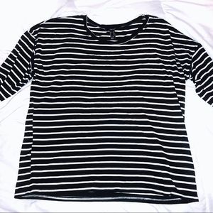 striped half sleeve shirt